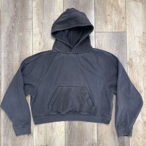Aerie Hoodie Womens XL Gray Sweatshirt Oversized Pullover Cropped Loungewear